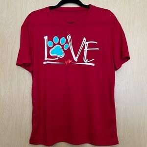 Cute Love paw print shirt